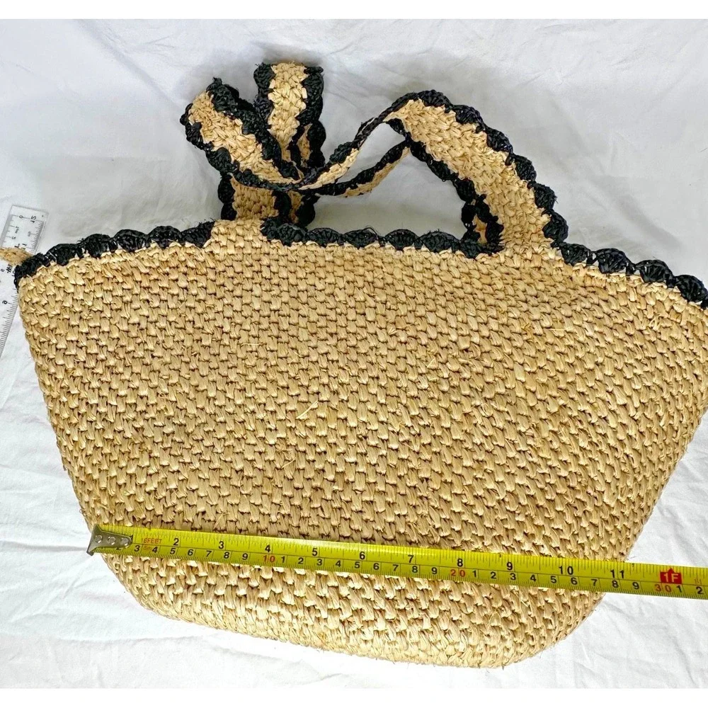 Kate Spade New York x Target Raffia Bow Tote Bag Straw Beach Coastal